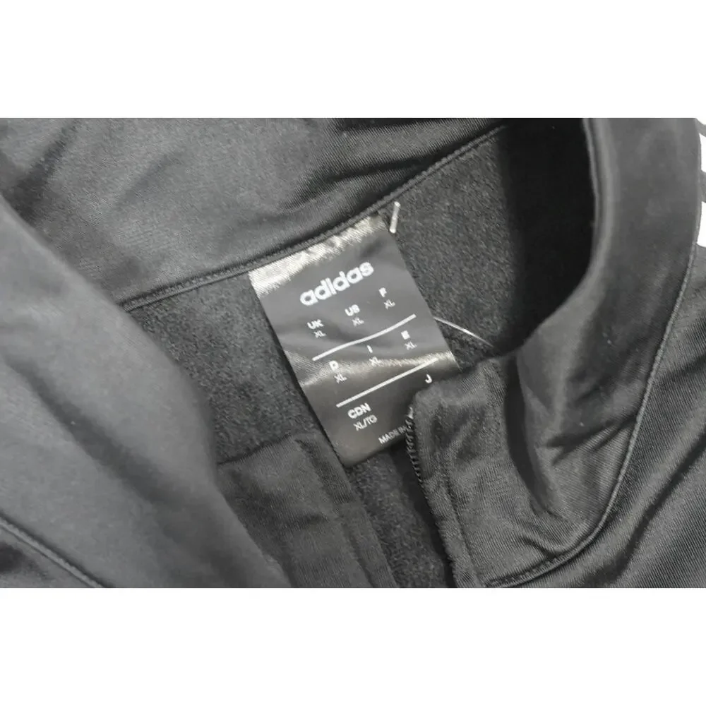 Adidas Track Jacket Black Performance Full Zip Athletic Mens‎ Size XL